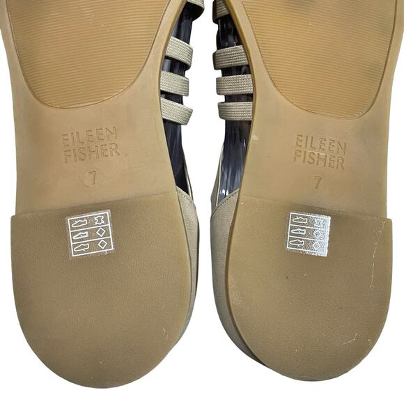 Eileen Fisher Rato W 7 Natural Fisherman Sandal Stretch Comfort Minimalist Mod - Picture 9 of 11